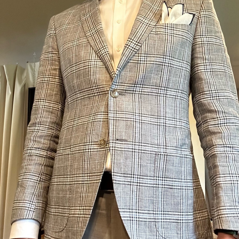 JKT New York Linen Plaid Blazer